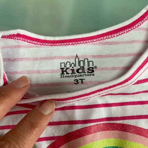 NWOT stripped long sleeved t-shirt with rainbow - Picture 2 of 3